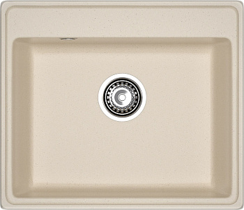 GRANFEST Мойка композит VERTEX, GF-V-580, чаша 580*500, кашемир