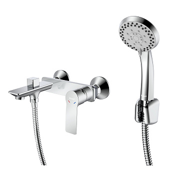 Смеситель ROSSINKA RS27-29 для ванны с монолитным изливом, хром