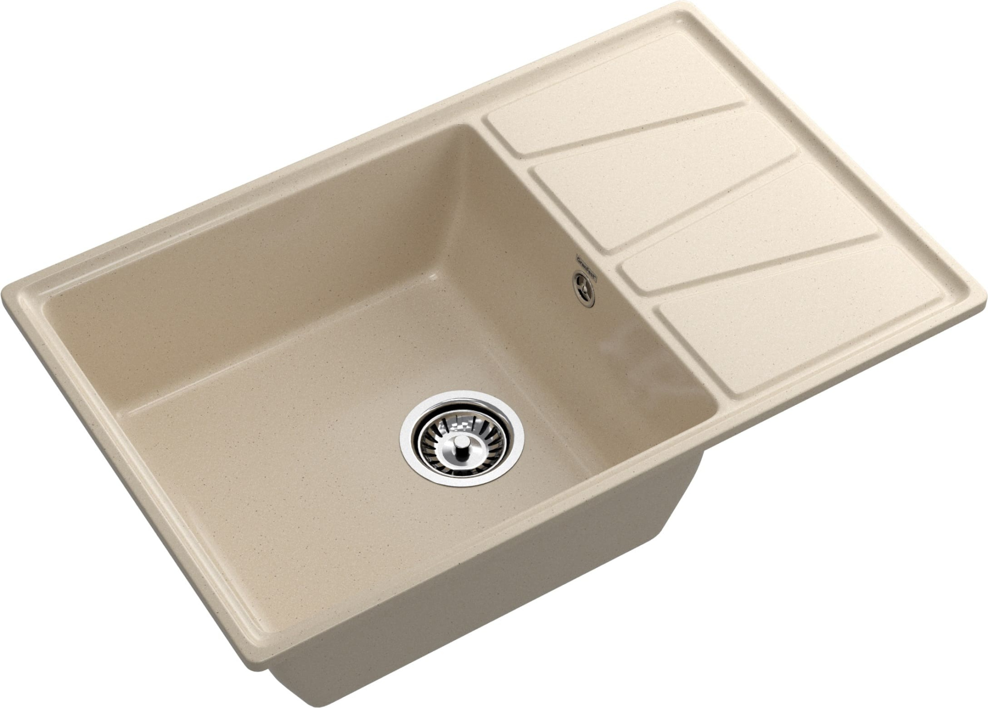 GRANFEST Мойка композит VERTEX, GF-V-780L, чаш+кр 780*500, кашемир