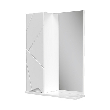 Зеркало-шкаф Pronto 50 левый, белый, VOLNA