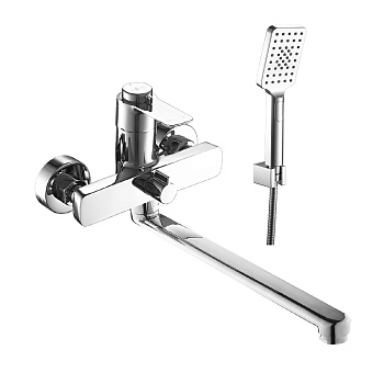 RS5 Смеситель для ванны, круг.пов.излив 350мм, р/ОД, хром, ROS, RS50-32