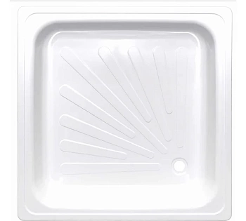 ANTIKA Поддон душевой стальной эмалированный 90х90х15 см., слив D-52мм.