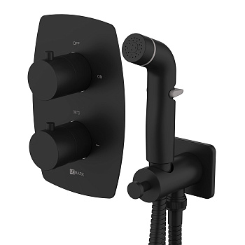 URSUS Смеситель LM7240BL термостатический с гигиеническим душем, встраиваемый, LM, LM7240BL