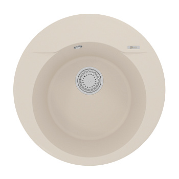 Кухонная мойка Lemark SULA 500 врезная круглая из кварцгранита, Шампань 