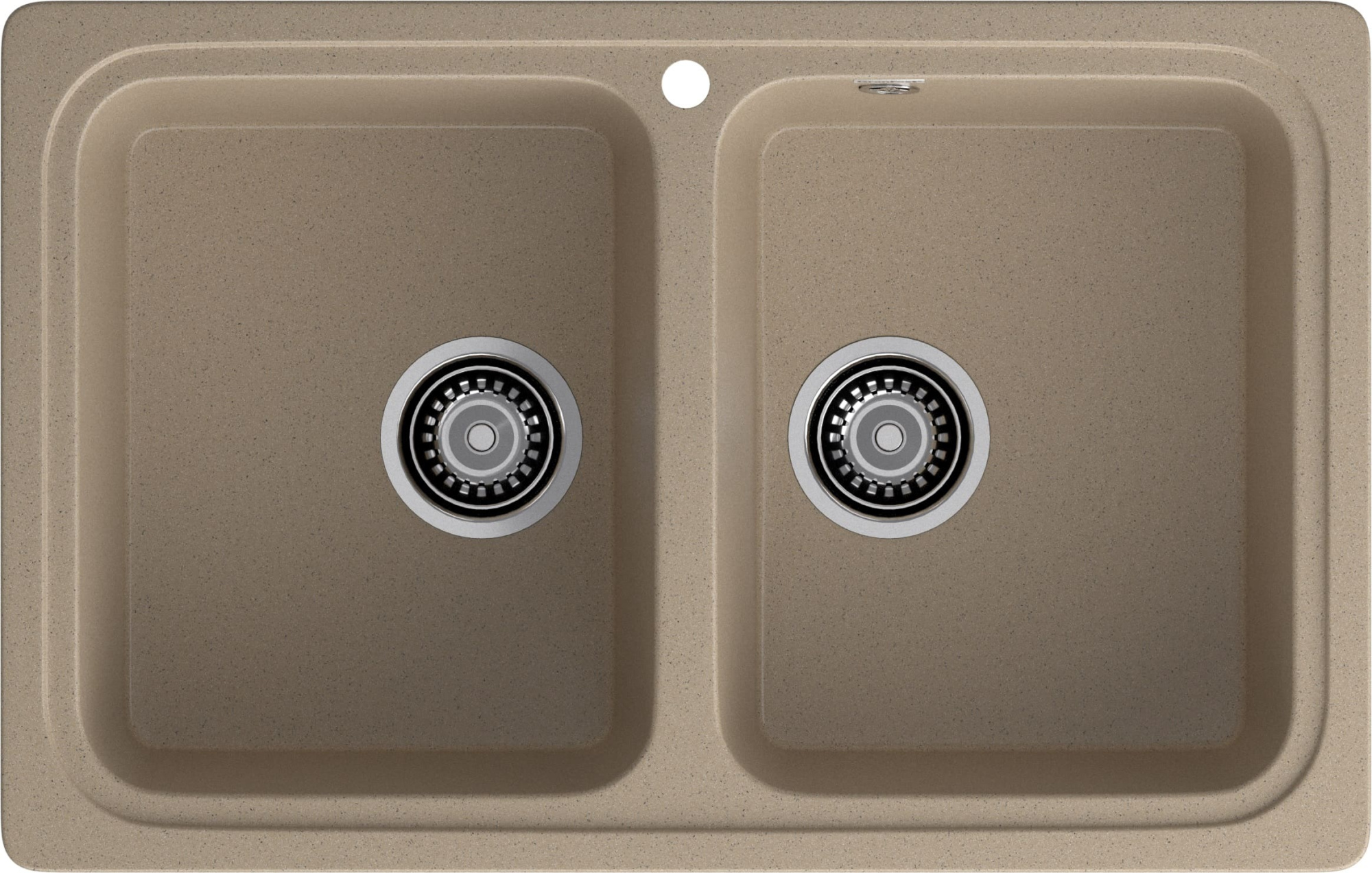 GRANFEST Мойка композит STANDART GF-S--780K  2 чаши 780*510 мм  песочный арт.GF-