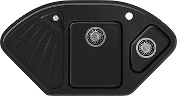 GRANFEST Мойка композит CORNER  GF-C--1040E угловая 1039*560мм  черный  арт.GF-