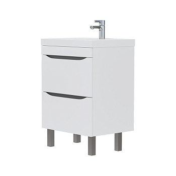 Тумба Prime 60, подвесная, 2 ящ., белый/темно-серый (под раковину 78857(60), VOLNA