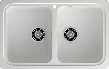 GRANFEST Мойка композит STANDART GF-S--780K  2 чаши 780*510 мм  иней арт.GF-
