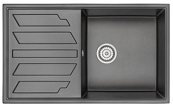 Кухонная мойка GRANULA (8601, ЧЕРНЫЙ)