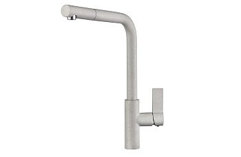 2502, БАЗАЛЬТ Смеситель для кухни однорыч.,сер., GRANULA