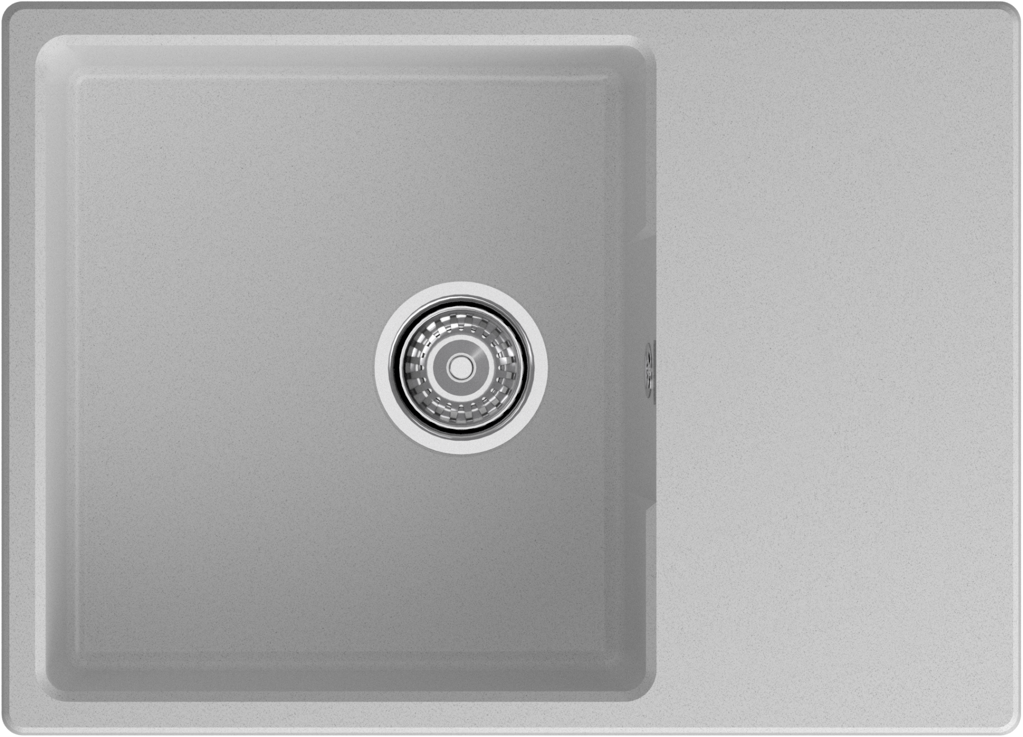 GRANFEST Мойка URBAN 668L  1-чаша+крыло 680*490мм серый арт.GF-UR-