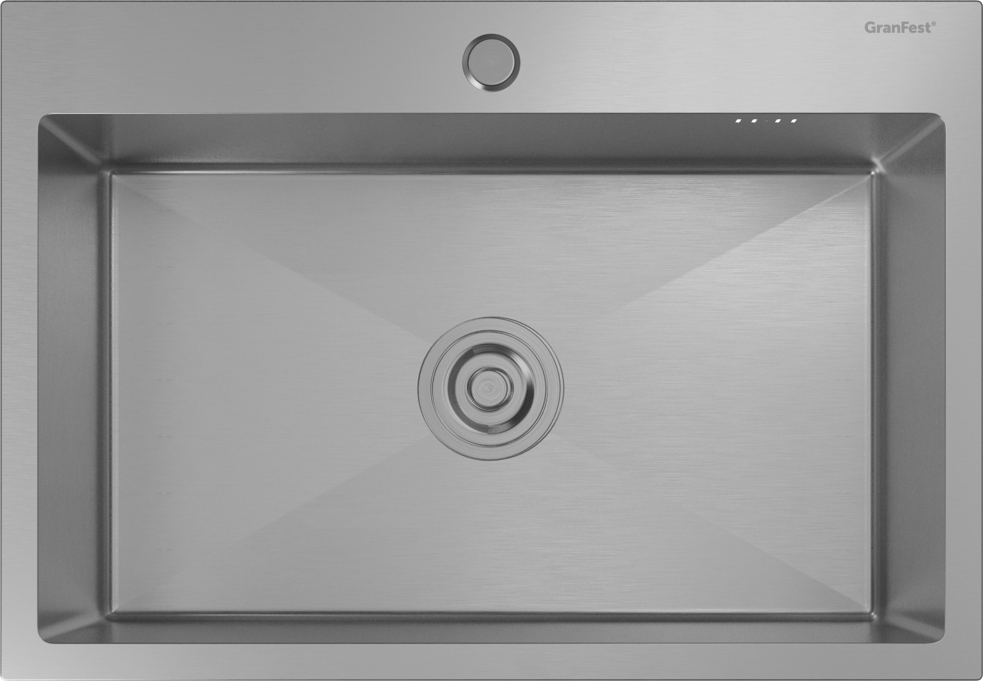 GranFest METAL (6545) Мойка PVD ГРАФИТ.1 чаша 650*450*215 мм 