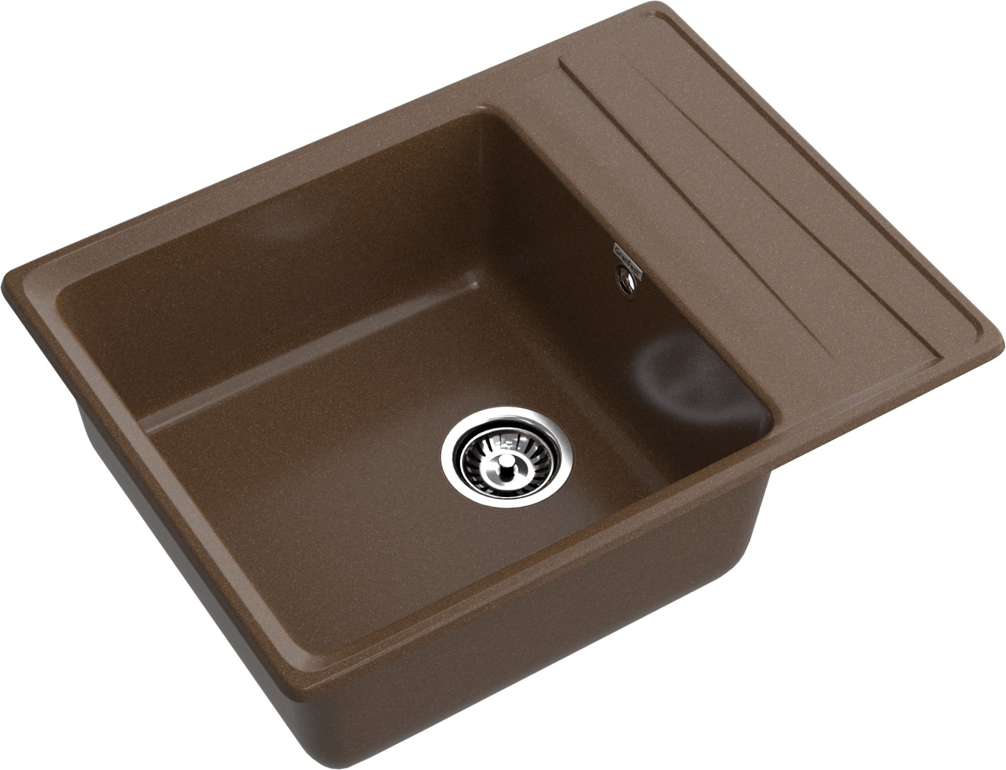 GRANFEST Мойка композит LEVEL, GF-LV-660L, чаша+крыло 660*500, терракот