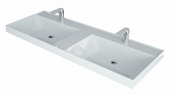 Раковина Classica 120, без перелива, 2-е чаши, белая