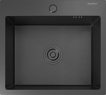 GranFest METAL (5045) Мойка PVD ГРАФИТ.1 чаша 500*450*215 мм 