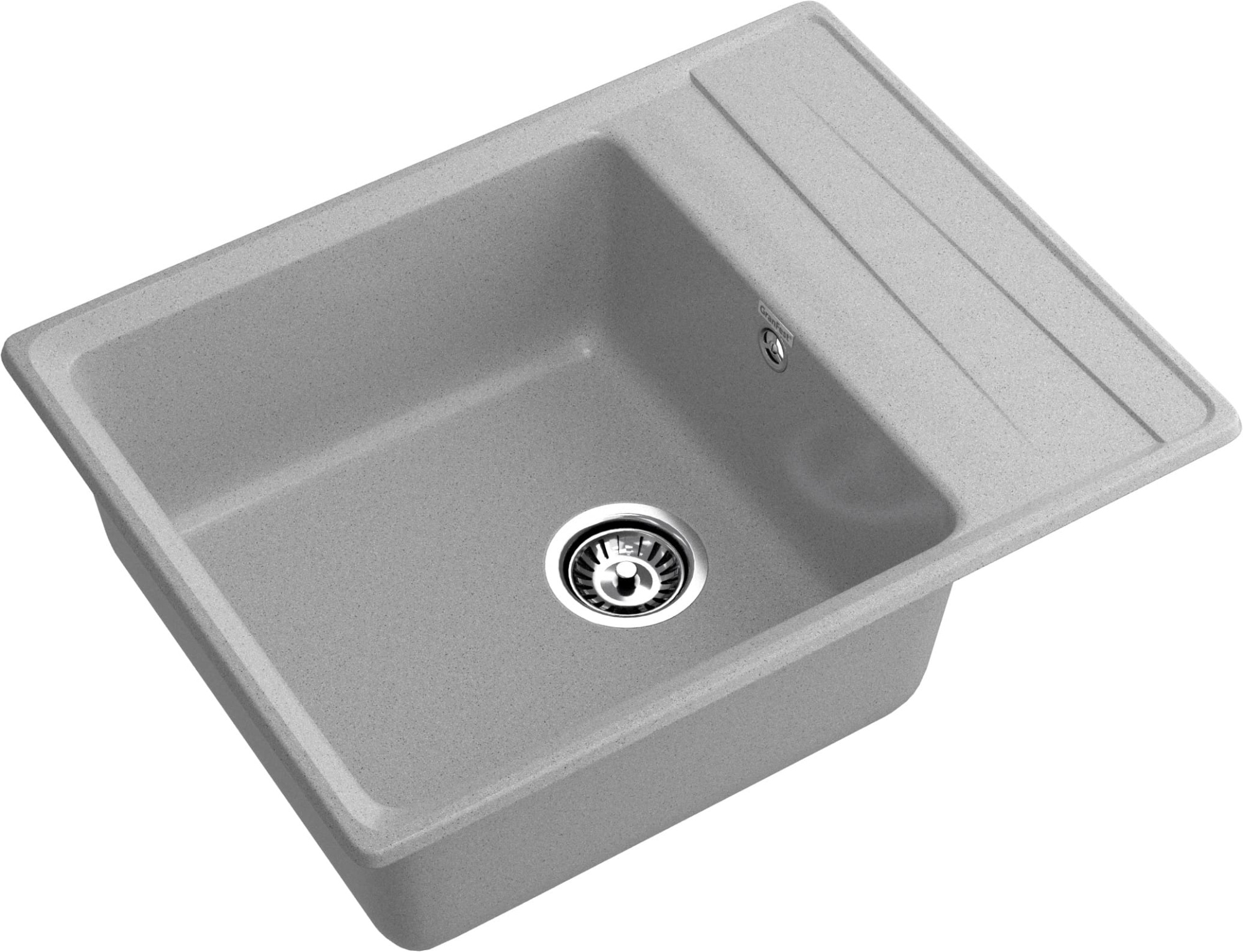 GRANFEST Мойка композит LEVEL, GF-LV-660L, чаш+кр 660*500, серый