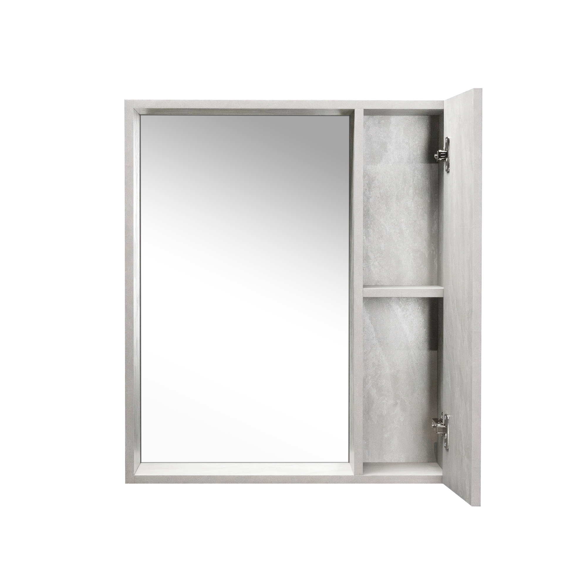 Зеркало со шкафом VIANT БЕРЛИН 60 подвесное цемент (VBER60C-ZSH)