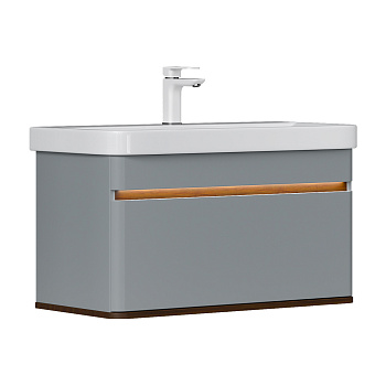 Тумба EQUIL Elegante 80 подвесная 1 ящ. мэйджик/дуб голиано (под раковину 9595-80)