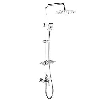 RS5 Смеситель для душа, без излива с верх.лейкой 'Троп.дождь', Терм, хром, ROS, RS50-45