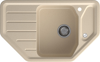 GRANFEST Мойка композит CORNER  GF-C--800E угловая 800*500мм, кашемир 