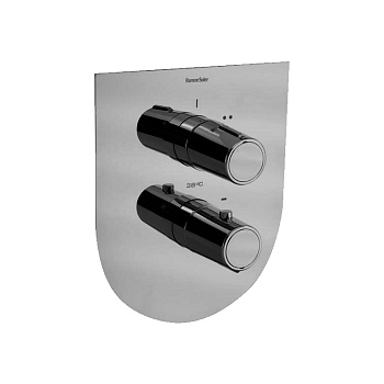 Встраиваемый термостатический смеситель для душа TZAR 348712SNC никель брашированный на 2 выхода