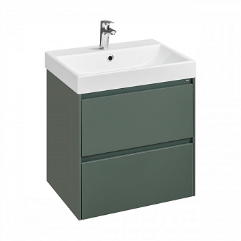 ONA Модуль для раковины 600 мм, 585x450x565 мм, с 2 ящиками, зеленый матовый, ROCA