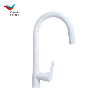 Смеситель для кухни СЛАВЕН Коттедж СЛ-ОД-Г2Б белый