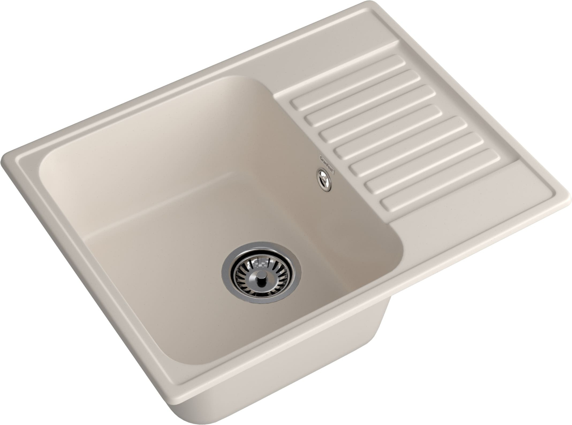 GranFest QUARZ (ECO-13) Мойка чаша+кр 620*480 (белый)