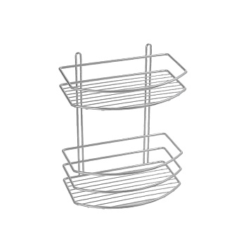 Полка овальная двухэтажная серый Fixsen FX-720-2