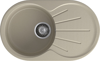 GRANFEST Мойка композит RONDO GF-R--750L  чаша с крылом 750*460мм   топаз арт.GF-