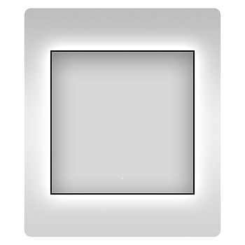 Квадратное зеркало с фоновой LED-подсветкой, 65 см