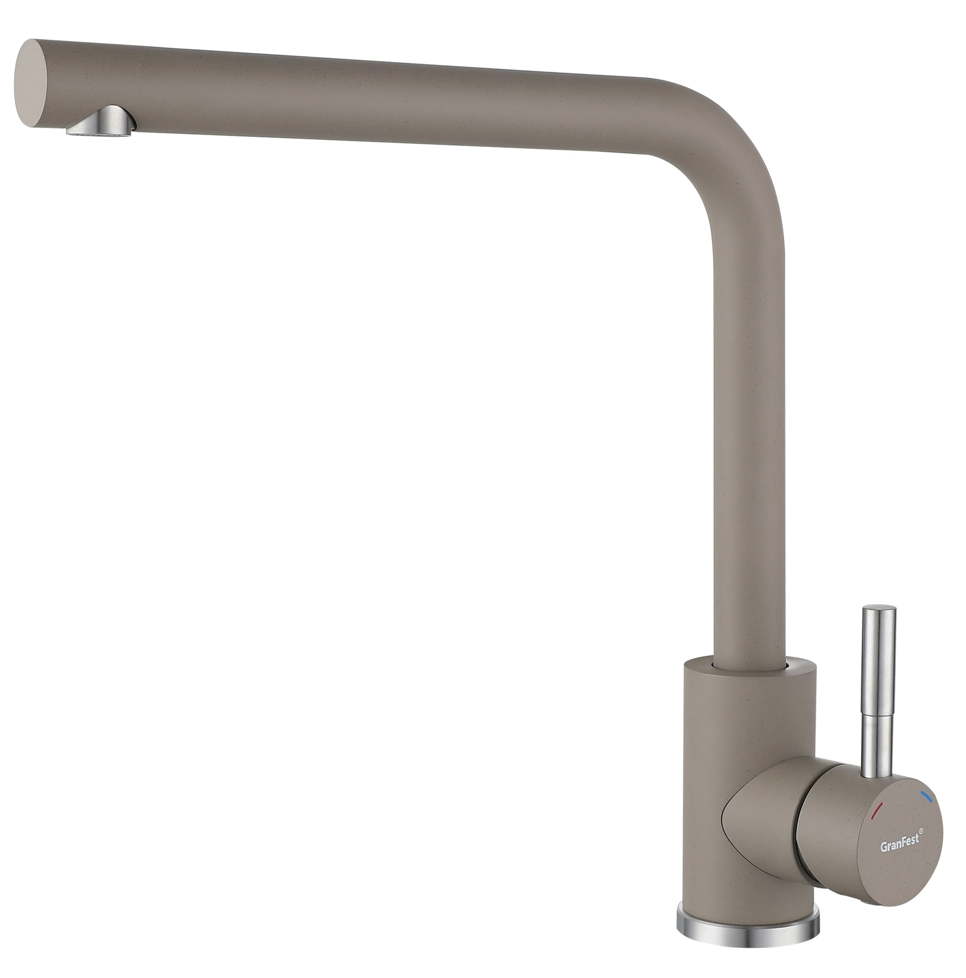 GRANFEST QUARZ Смеситель для кухни Г-обр. D-35мм (песочный)