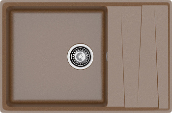 GRANFEST Мойка композит LEVEL , GF-LV-760L, чаша+крыло 760*500, терракот