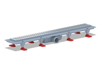"Бимс"Трап пластиковый линейный 650Х62,диаметр выпуска 40мм,решетка нержавеющая сталь,глянец ANIPLAS