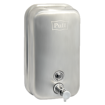 Дозатор для жидкого мыла из нерж. стали, матовый  puff-8615m, хром матовый, 1000 мл