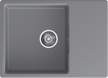 GRANFEST Мойка URBAN 668L  1-чаша+крыло 680*490мм темно-серый арт.GF-UR-