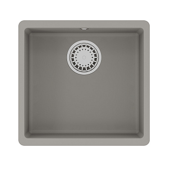 Кухонная мойка Lemark SINARA 440-U подстольного монтажа из кварцгранита, Грей