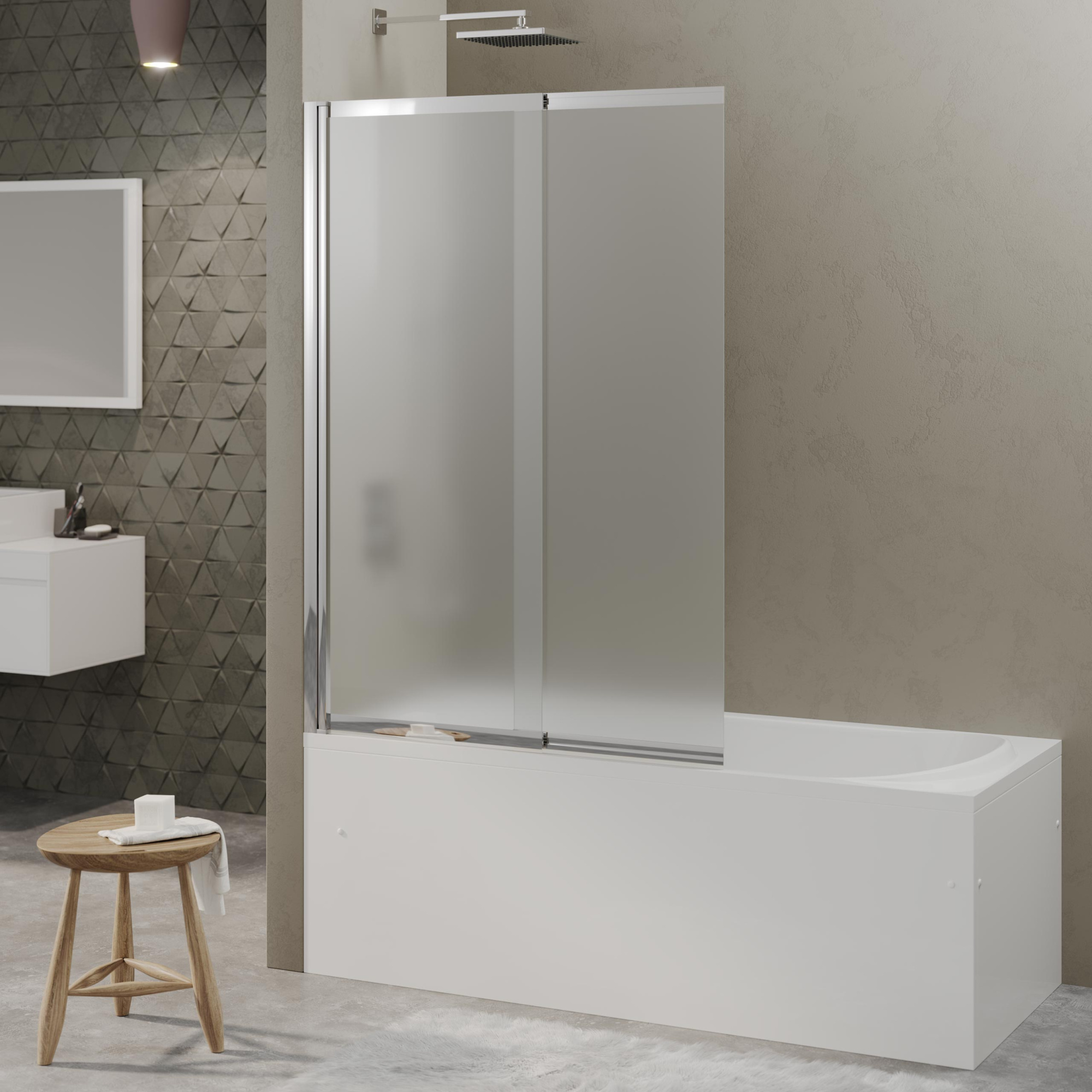 Душевая шторка RIVER S Slider 980 матовое стекло, BERGES