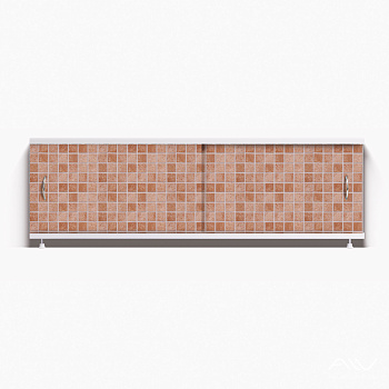 КЛАССИК Экран для ванны 170 см, полистирол,(коричневая плитка-047), ALAVANN