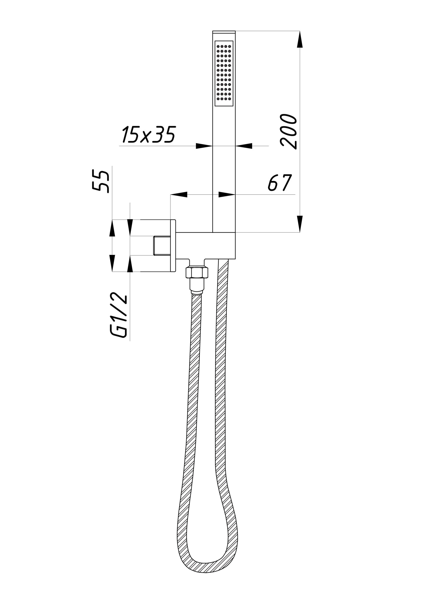 Душевая система с тропическим душем ПСМ-CB-02 встраиваемая тип См-ДшОРЗШтШл