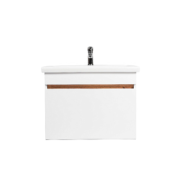 Тумба под раковину VIANT МАЛЬТА 70 подвесная белый/дуб вотан (VMAL70CO-T1YP)
