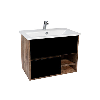 Тумба под раковину VIANT ЛЮКСЕМБУРГ 75 подвесная черный (VLUX75ELCH-T2YP)