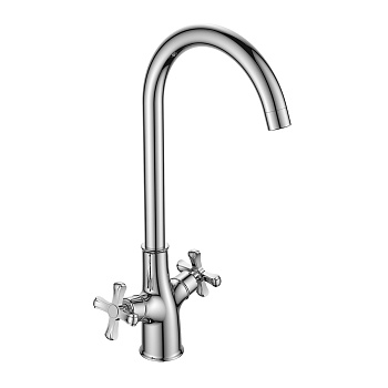 DR52 Смеситель для кухни, выс.пов.излив 179мм, р/ДВ, хром, DR, DR52028