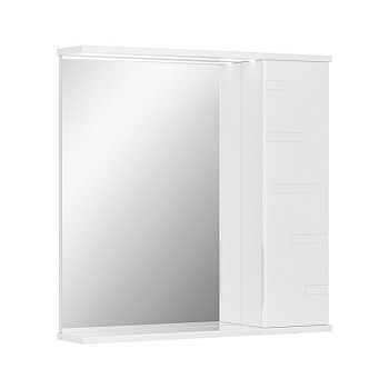Зеркало-шкаф Joli 70, с LED подсветкой, правый, белый, VOLNA