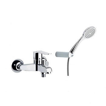 Смеситель для ванны наружнего монтажа однорычажный с душевым комплектом YPSILON PLUS 6405T1