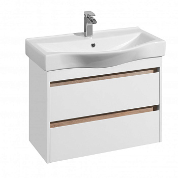 Тумба НОРТОН 80, белая (под раковину БЕВЕРЛИ 80)