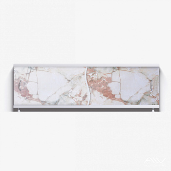 ПРЕМЬЕР Экран для ванны 170 см, полистирол,(кремово-зеленый мрамор-022), ALAVANN