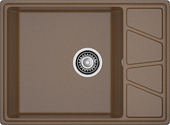 GRANFEST Мойка композит VERTEX, GF-V-680L, чаш+кр 680*500, терракот