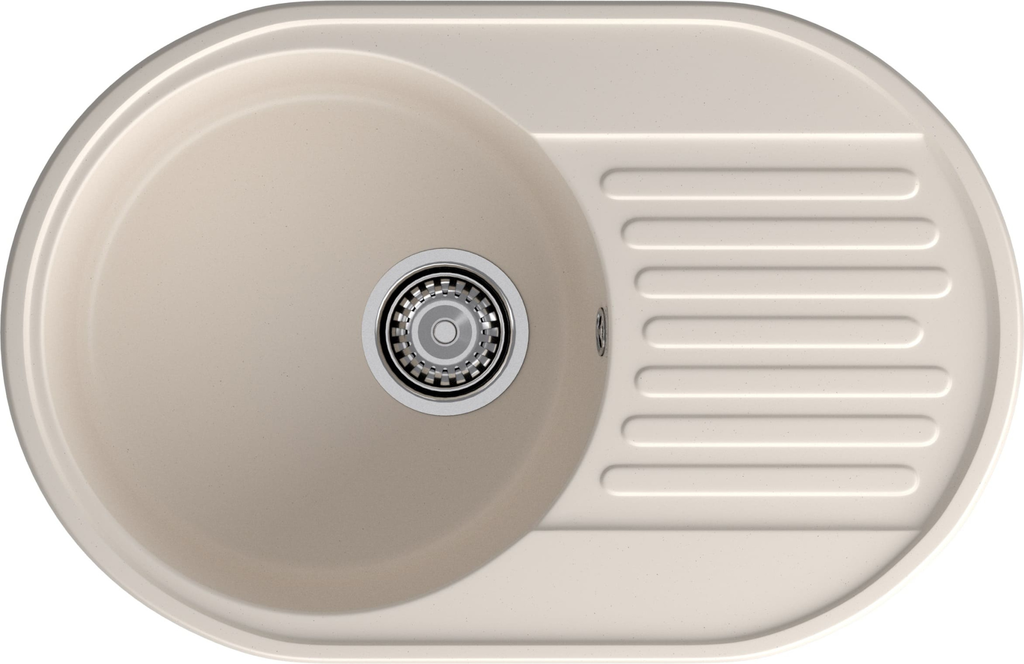 GranFest QUARZ (ECO-18) Мойка чаша+кр 740*480 (белый)