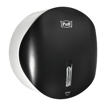 Диспенсер туалетной бумаги Рuff-7145Bl, черный, с замком, ABS-пластик